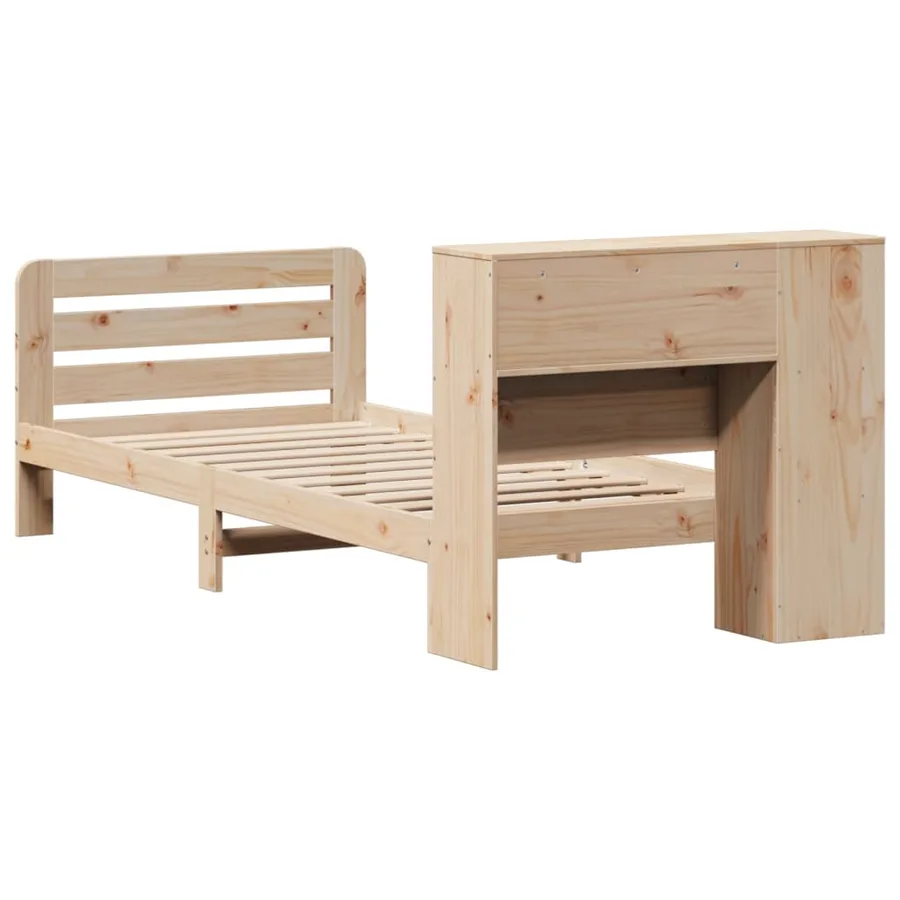 Cadre de lit sans matelas 90x200 cm bois de pin massif - 8