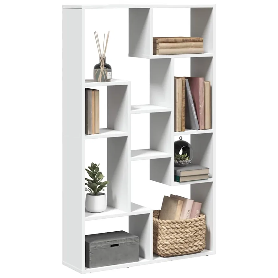 Bibliothèque blanc 72x20x120,5 cm bois d'ingénierie