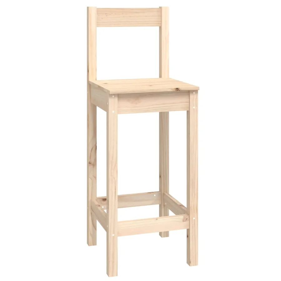 Ensemble de bar 9 pcs Bois de pin massif - 4