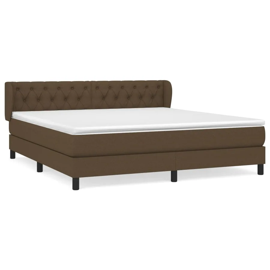 Sommier à lattes de lit avec matelas Marron foncé 160x200 cm - 2