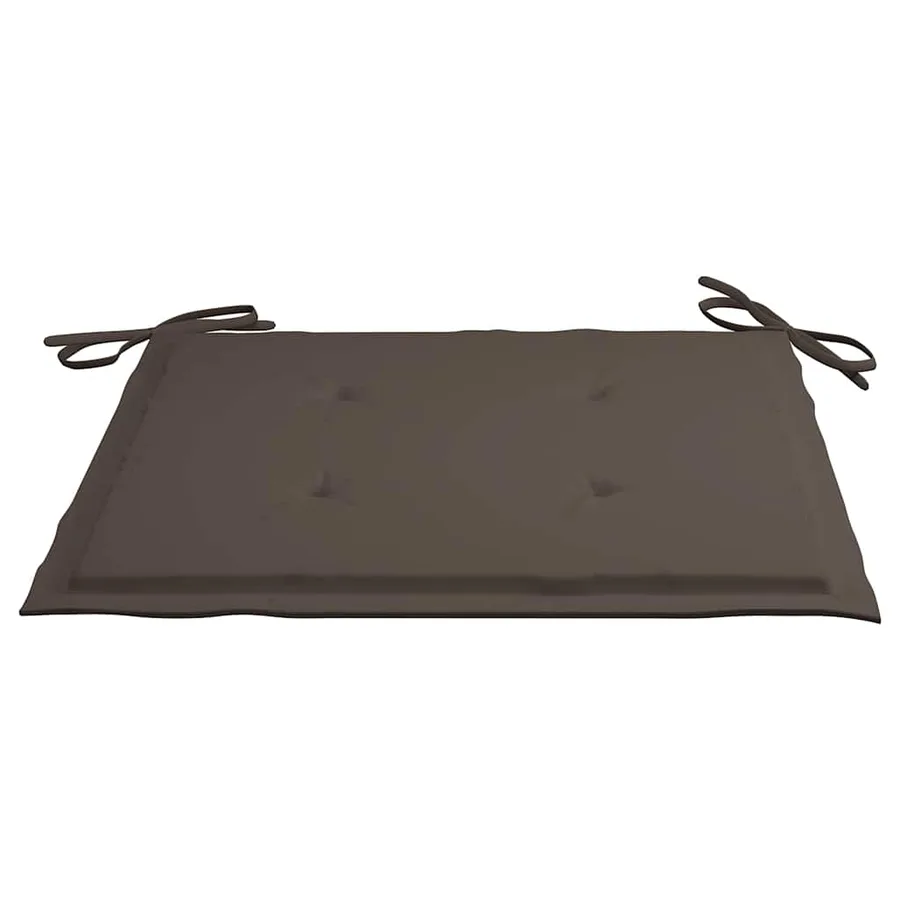 Chaises de jardin avec coussins taupe lot de 8 Bois teck massif - 9