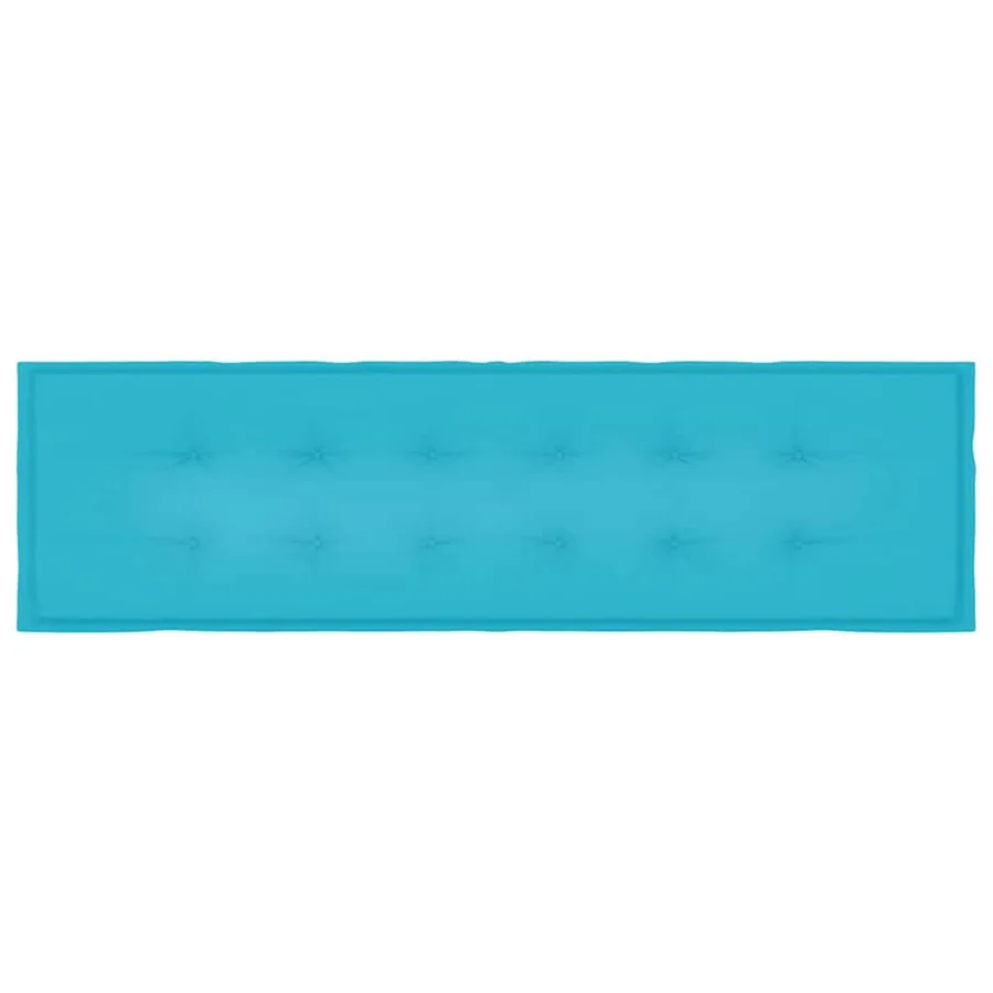 Coussin de banc Tissu Oxford Turquoise 150 x 50 x 3 cm - 4