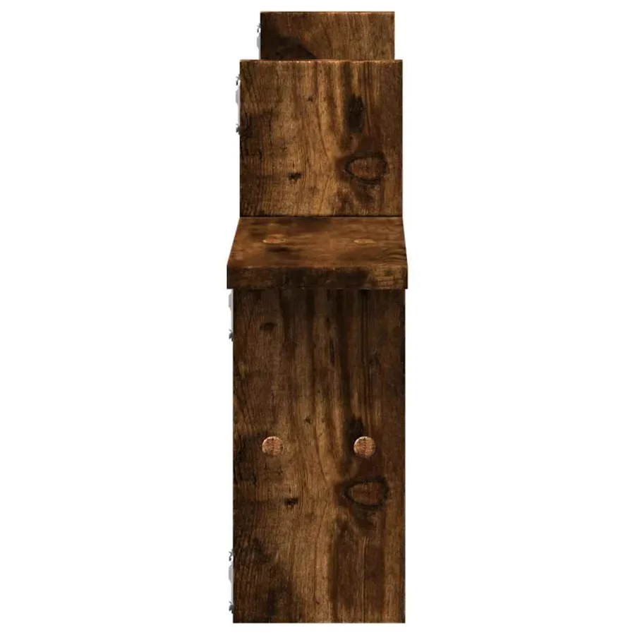 Étagères murales 2 pcs chêne fumé 38x12x38 cm bois d'ingénierie - 6