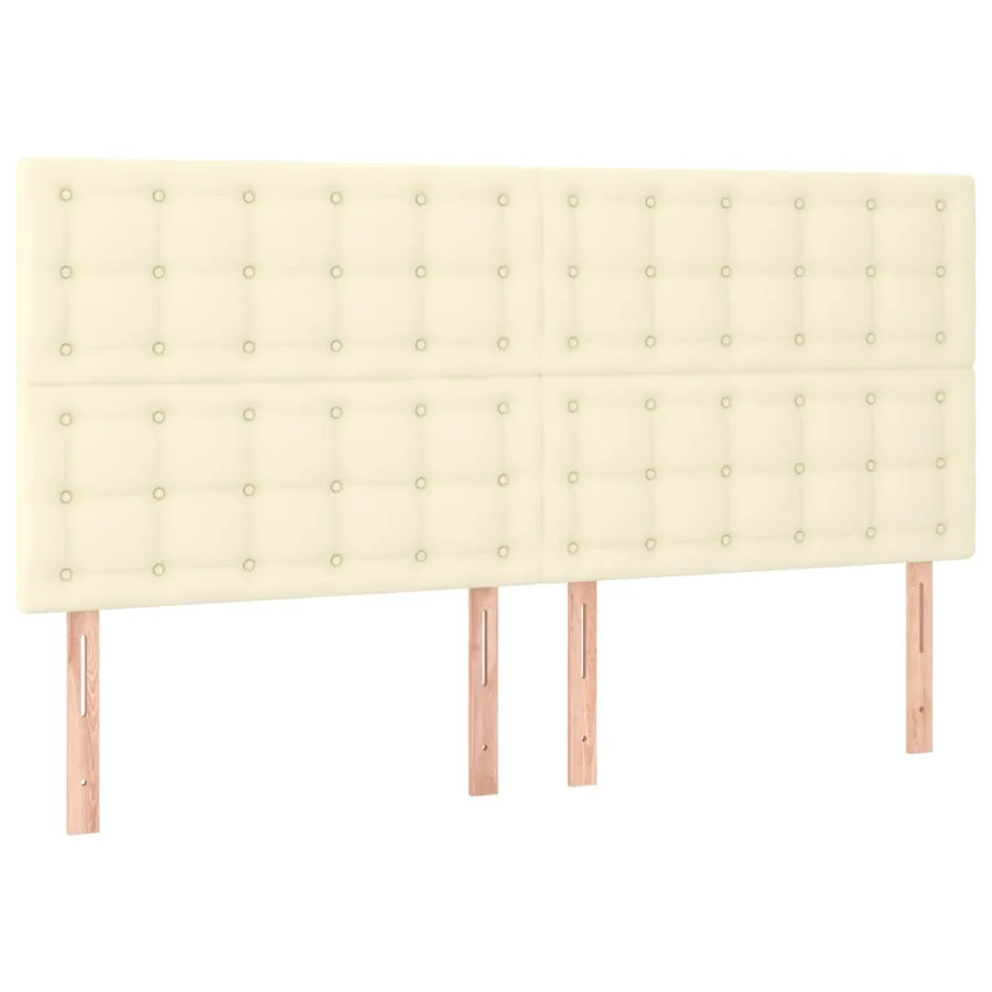 Sommier à lattes de lit avec matelas et LED Crème 180x200 cm - 7
