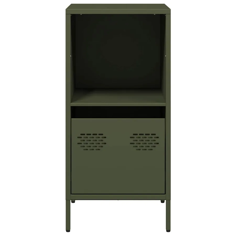 Buffet vert olive 35x39x73,5 cm acier laminé à froid - 4
