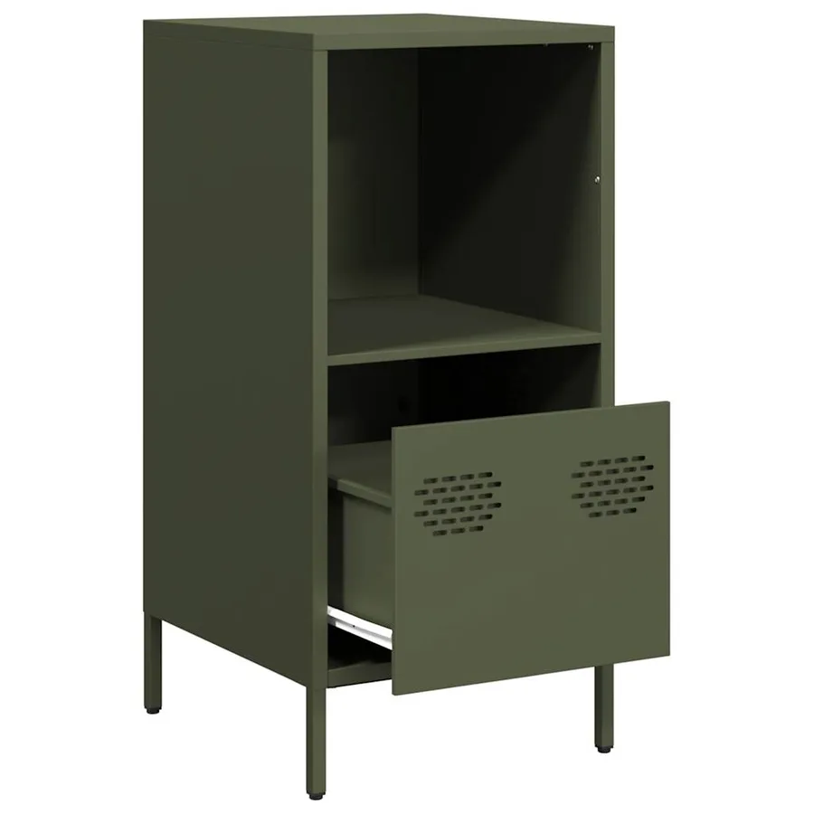 Buffet vert olive 35x39x73,5 cm acier laminé à froid - 5