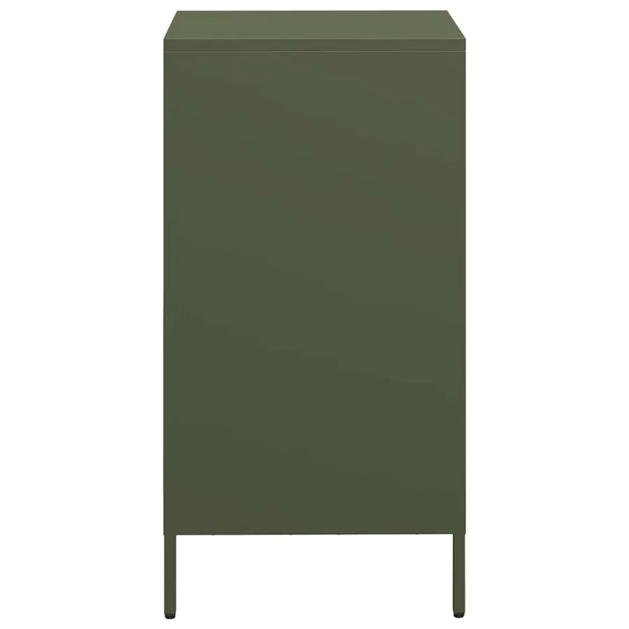 Buffet vert olive 35x39x73,5 cm acier laminé à froid - 6