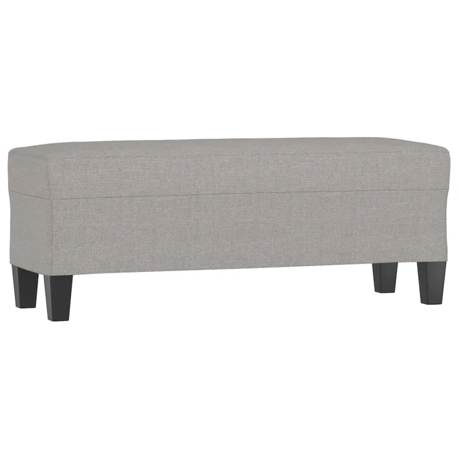 Banc Gris clair 100x35x41 cm Tissu - 2