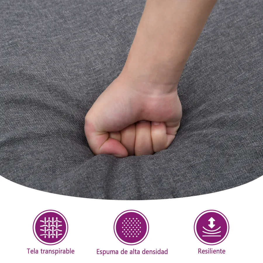 Banc Gris clair 100x35x41 cm Tissu - 8
