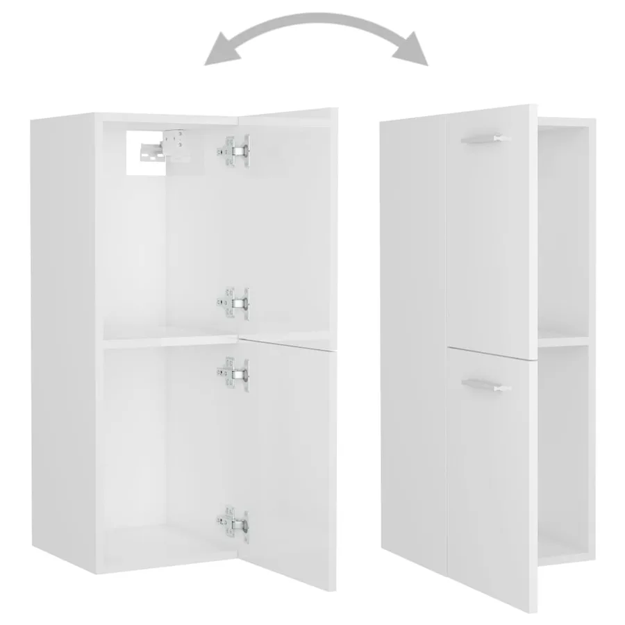 Ensemble de meubles de salle de bain Blanc Aggloméré - 6