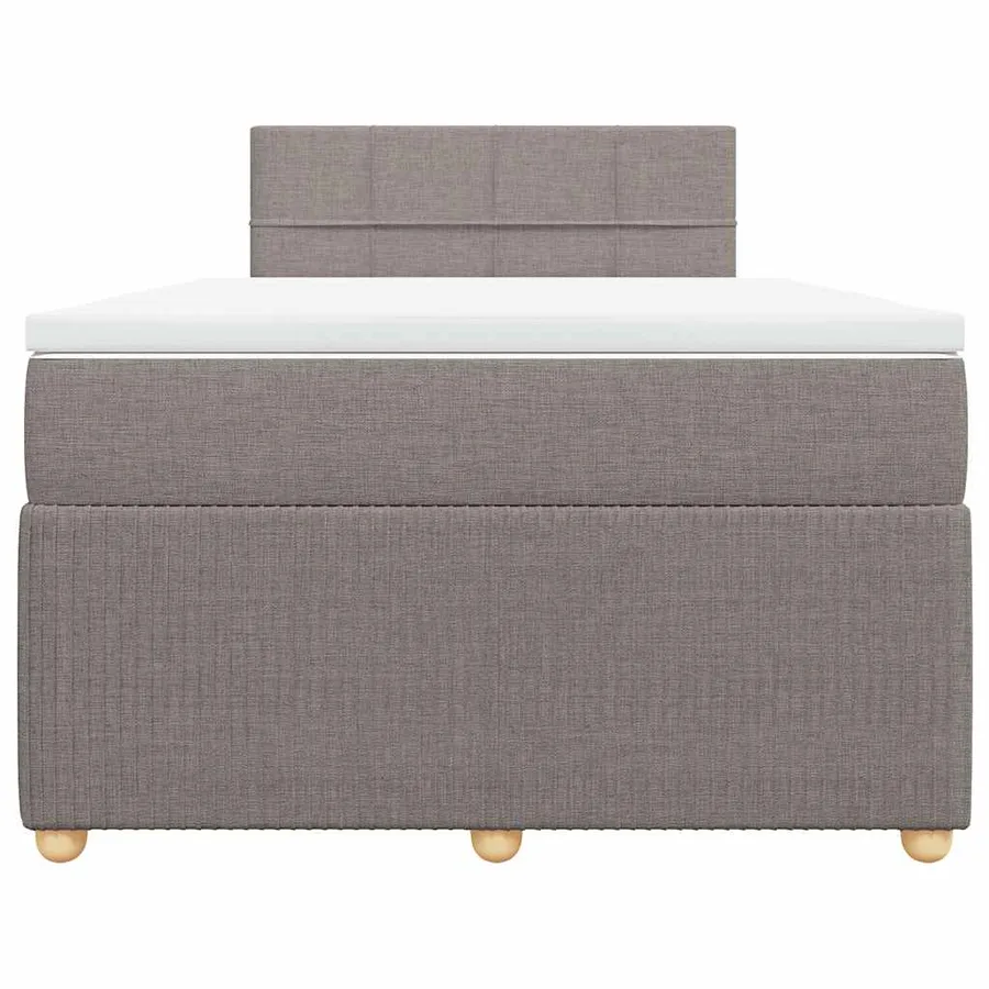 Sommier à lattes de lit avec matelas taupe 120x190 cm tissu - 6