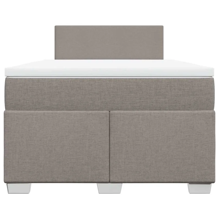 Sommier à lattes de lit avec matelas taupe 120x190 cm tissu - 4
