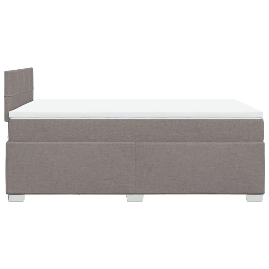 Sommier à lattes de lit avec matelas taupe 120x190 cm tissu - 11