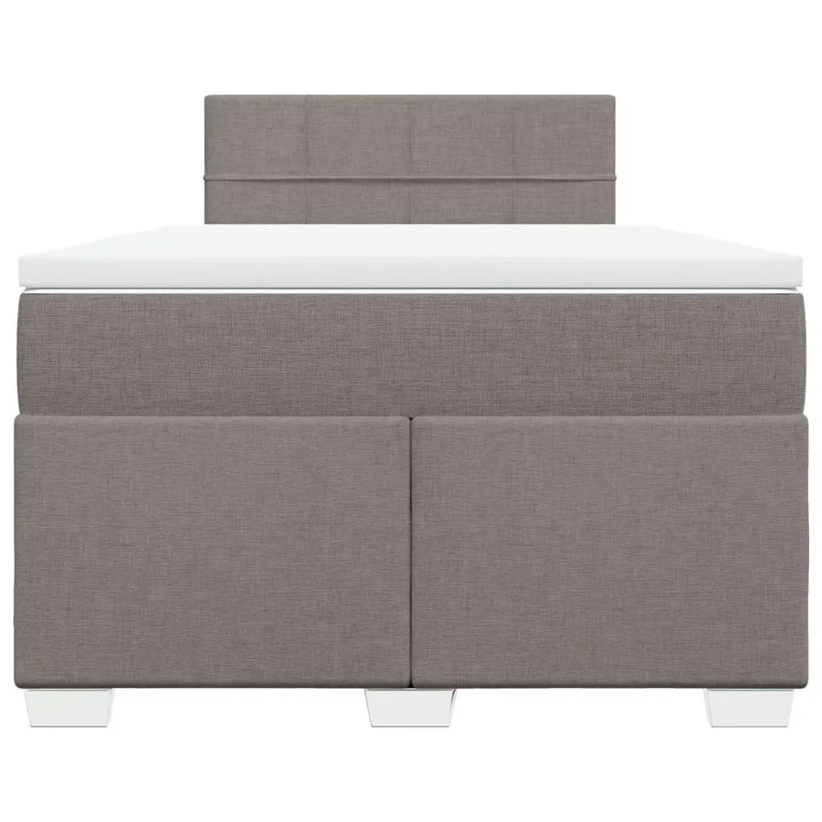 Sommier à lattes de lit avec matelas taupe 120x190 cm tissu - 6