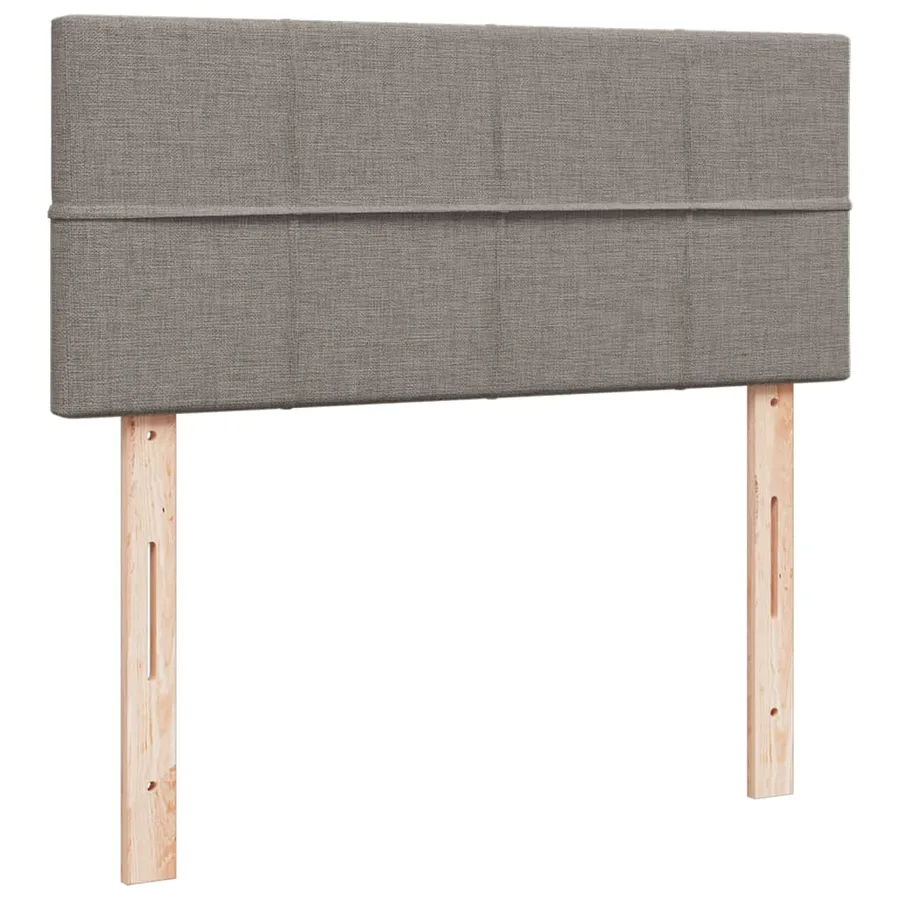 Sommier à lattes de lit avec matelas taupe 120x190 cm tissu - 7