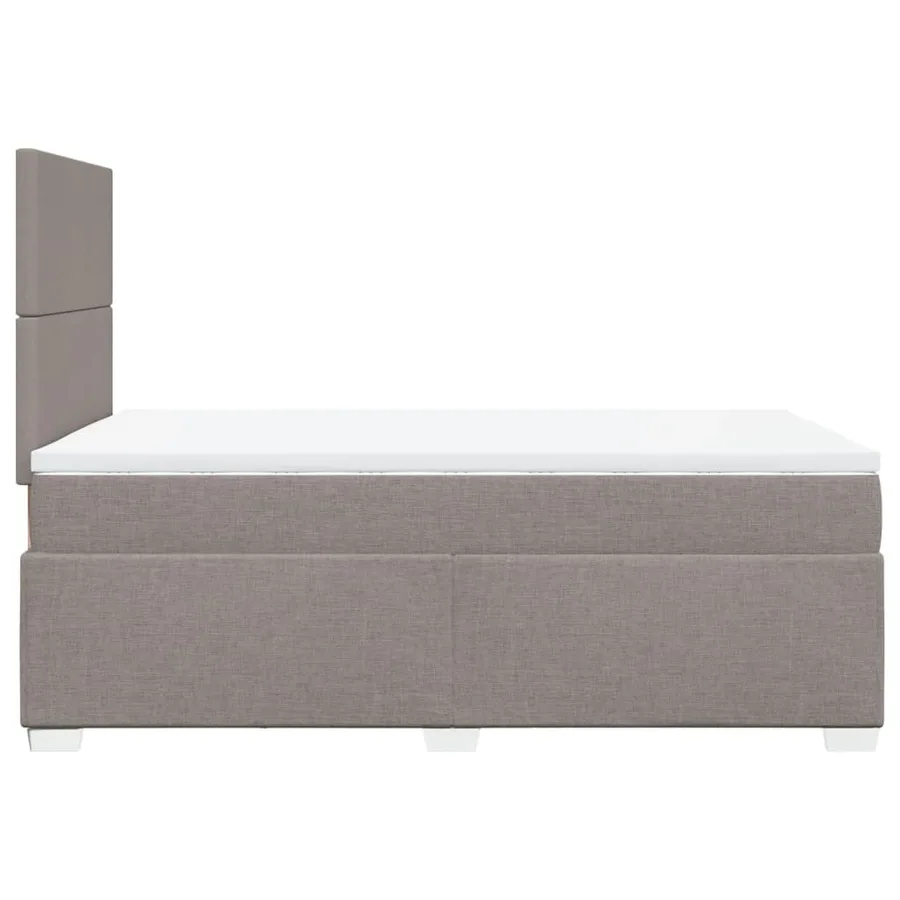Sommier à lattes de lit avec matelas taupe 120x190 cm tissu - 11