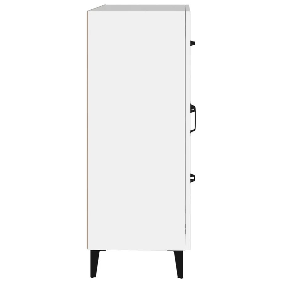 Buffet blanc 69,5x34x90 cm bois d'ingénierie - 7