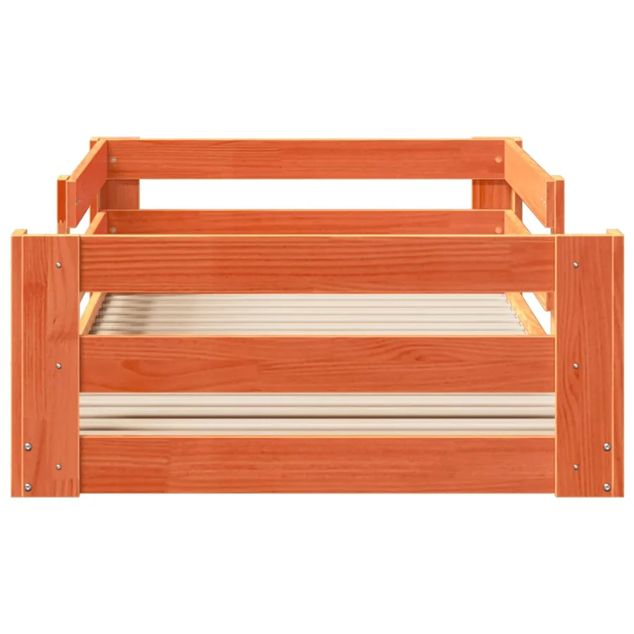Cadre de lit sans matelas cire marron 80x200 cm bois pin massif - 4