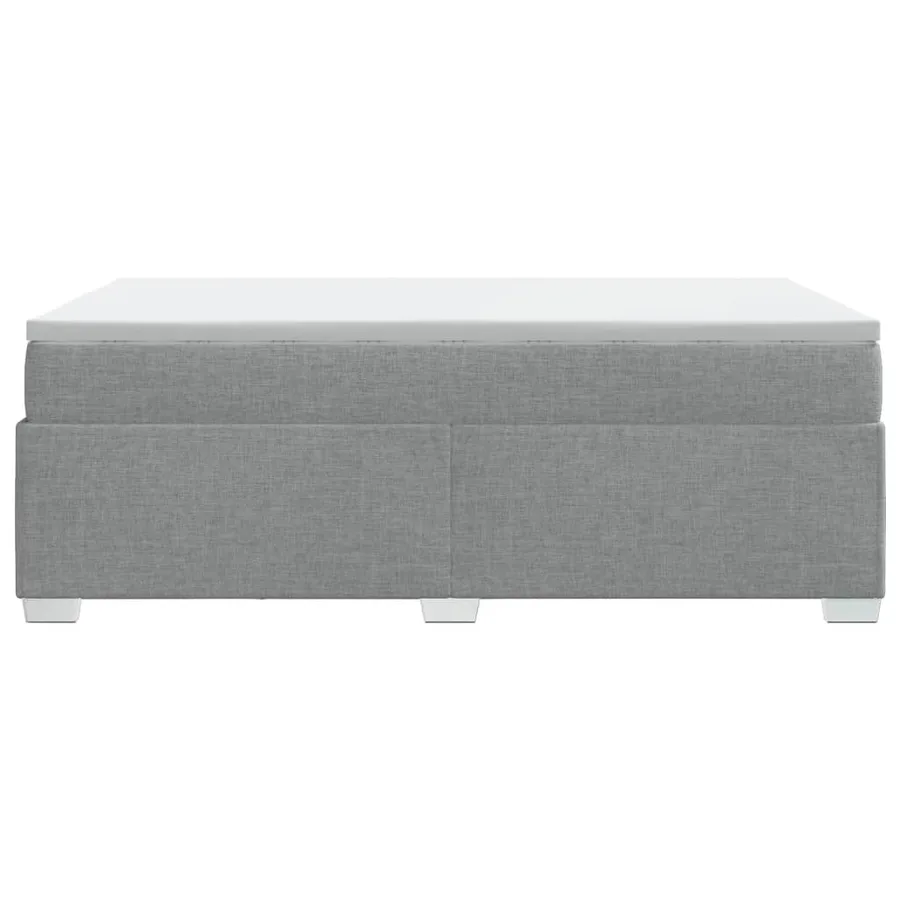 Sommier à lattes de lit et matelas gris clair 120x190 cm tissu - 8