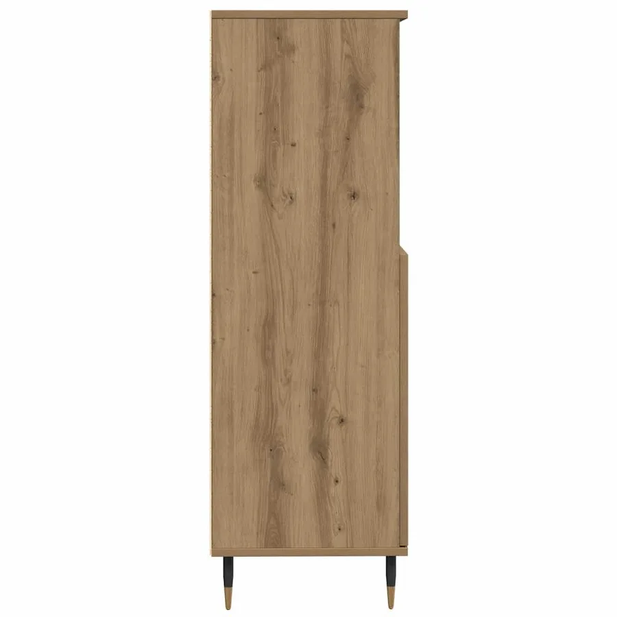 Buffet haut chêne artisanal 60x36x110 cm bois d'ingénierie - 5