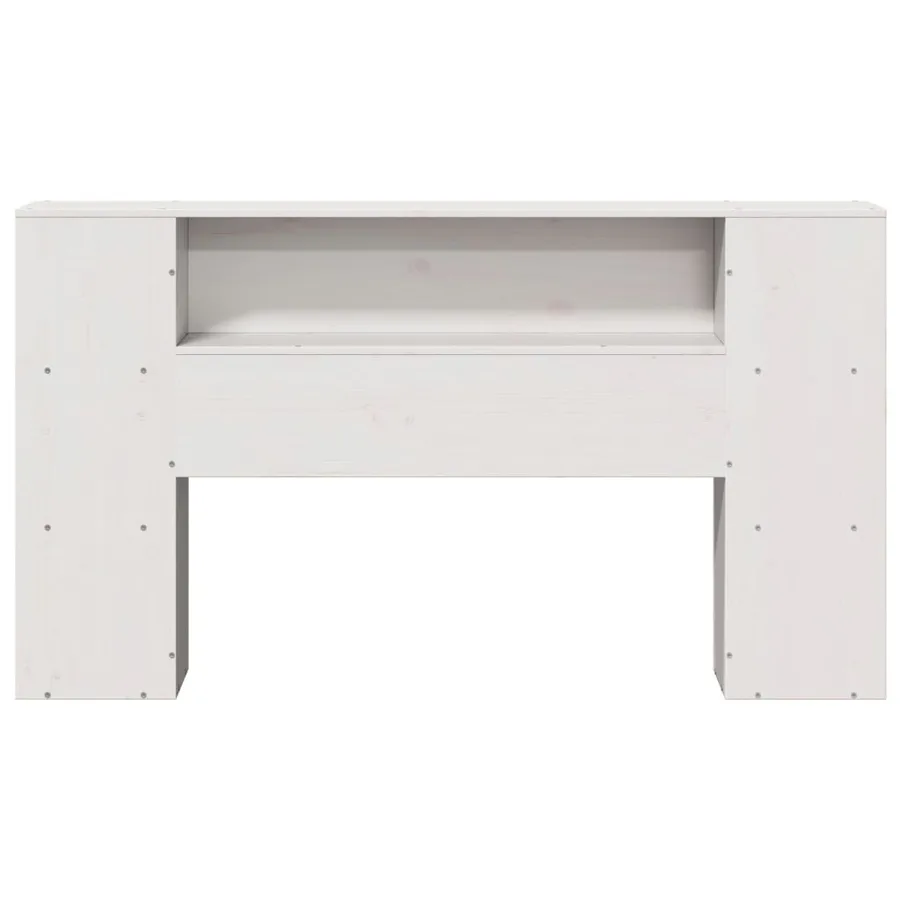 Tête de lit avec rangement blanc 120 cm bois massif de pin - 4