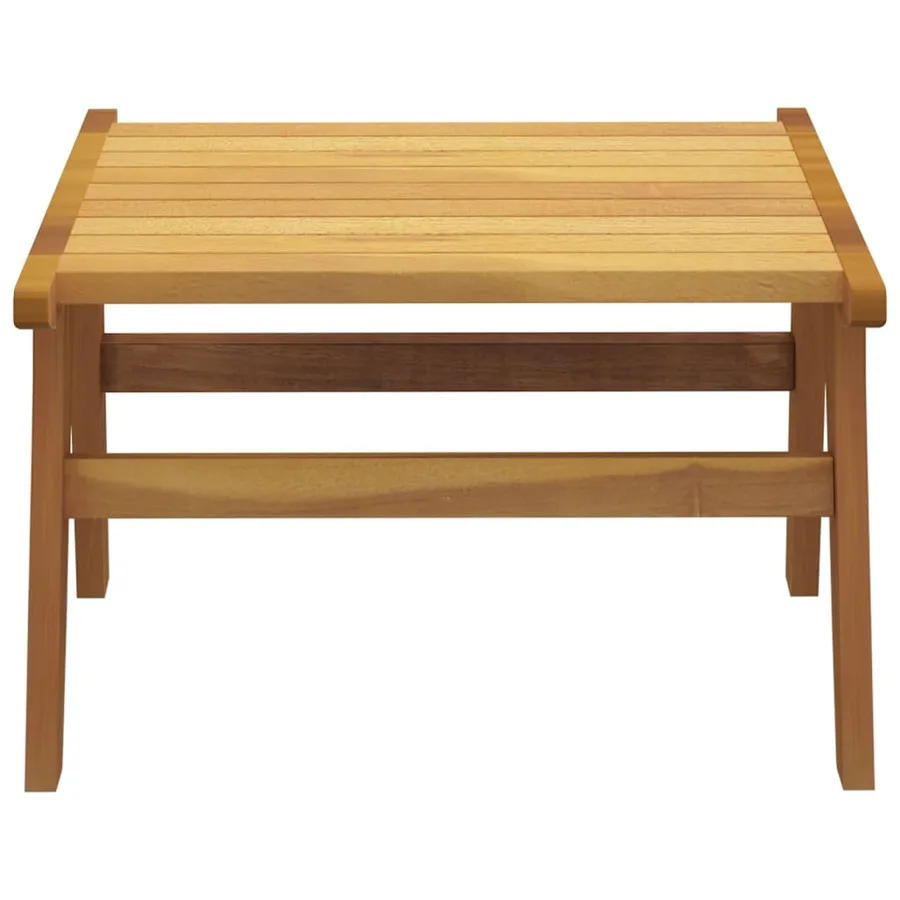 Chaise de jardin avec repose-pieds Bois de teck solide - 12