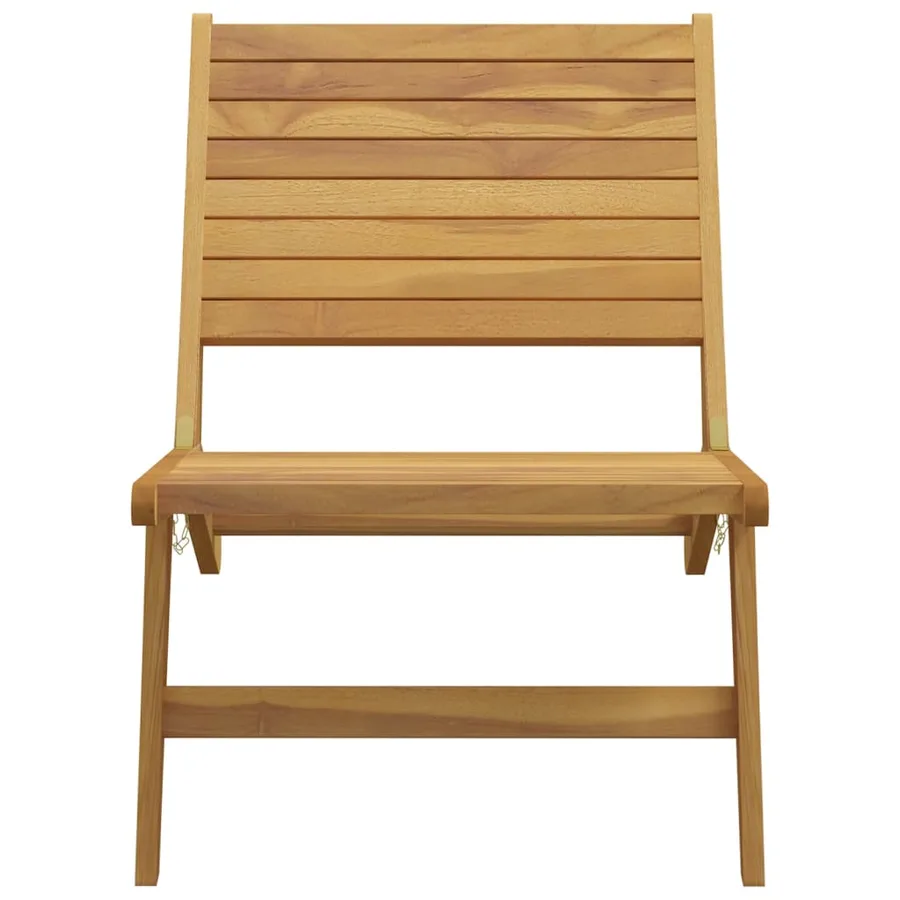 Chaise de jardin avec repose-pieds Bois de teck solide - 7