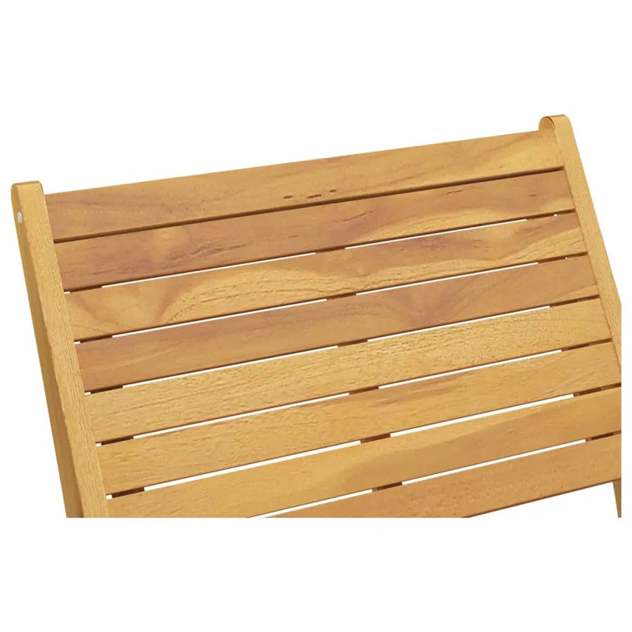 Chaise de jardin avec repose-pieds Bois de teck solide - 9