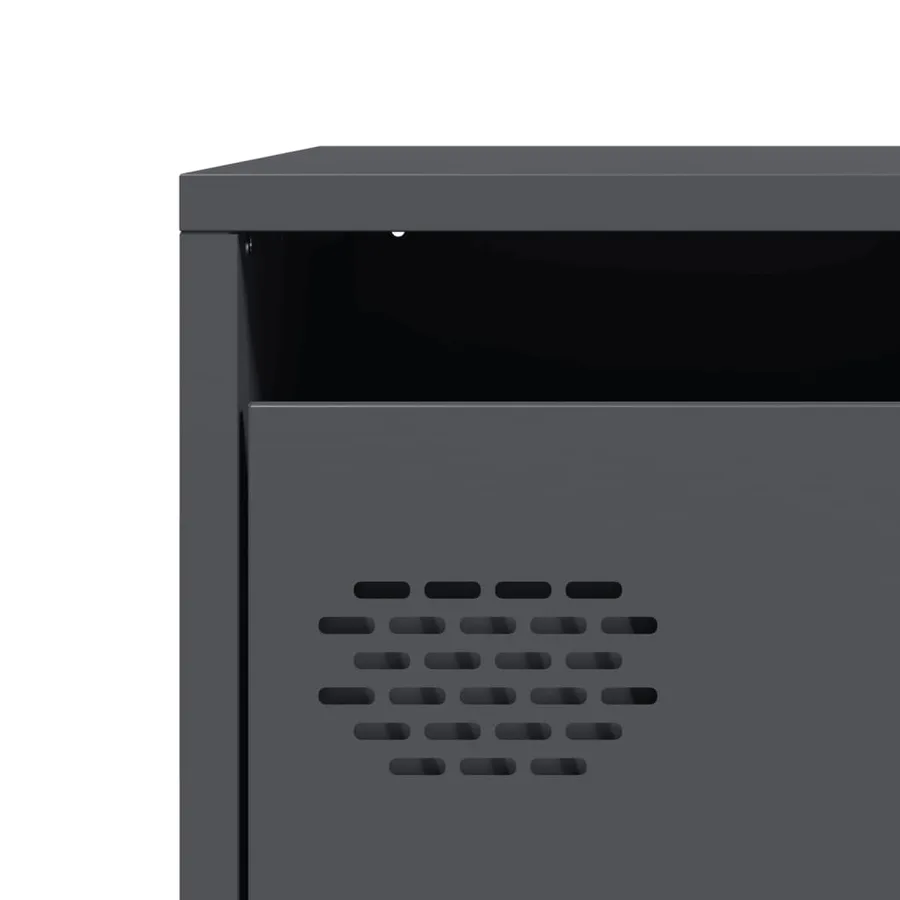 Buffet anthracite 68x39x73,5 cm acier laminé à froid - 10
