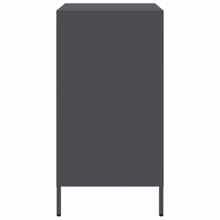 Buffet anthracite 68x39x73,5 cm acier laminé à froid - 6