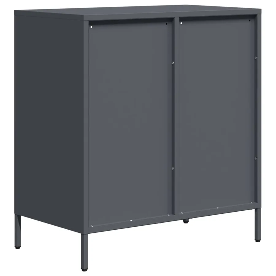 Buffet anthracite 68x39x73,5 cm acier laminé à froid - 7