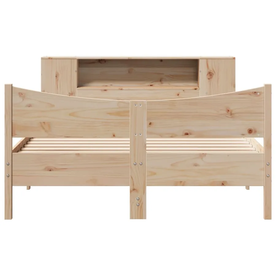 Cadre de lit sans matelas 135x190 cm bois de pin massif - 4