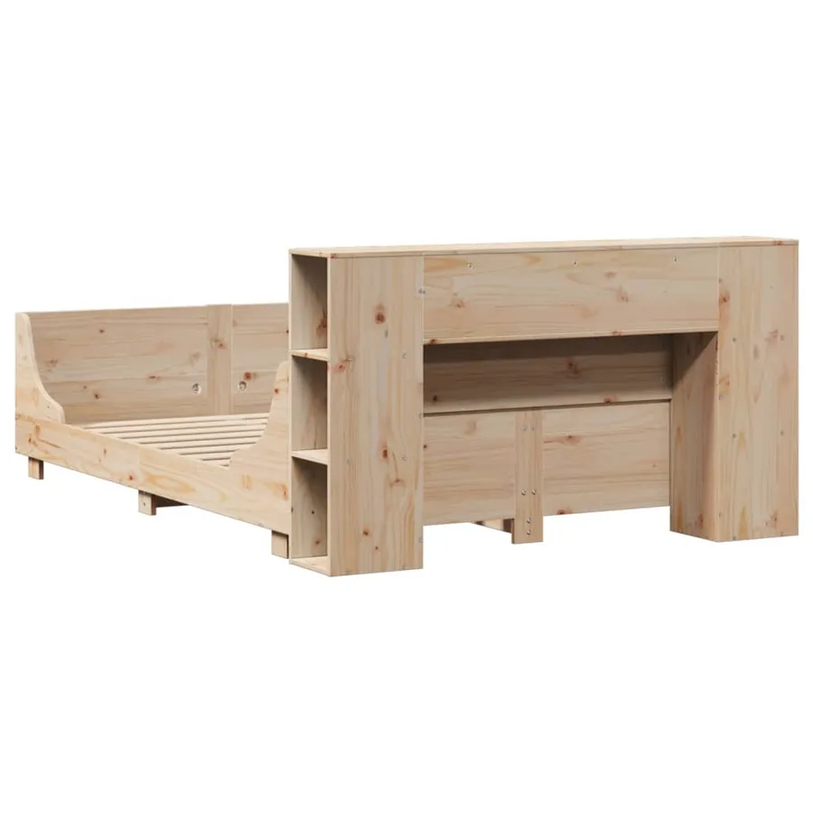 Cadre de lit sans matelas 135x190 cm bois de pin massif - 8