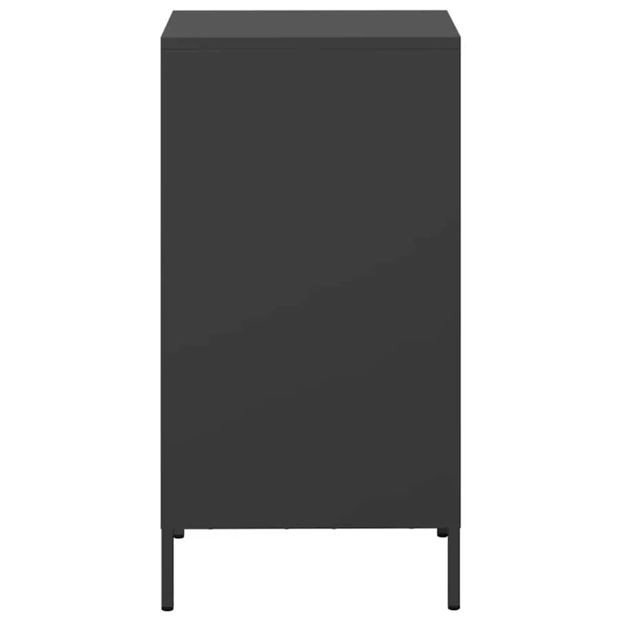 Buffet noir 35x39x73,5 cm acier laminé à froid - 6