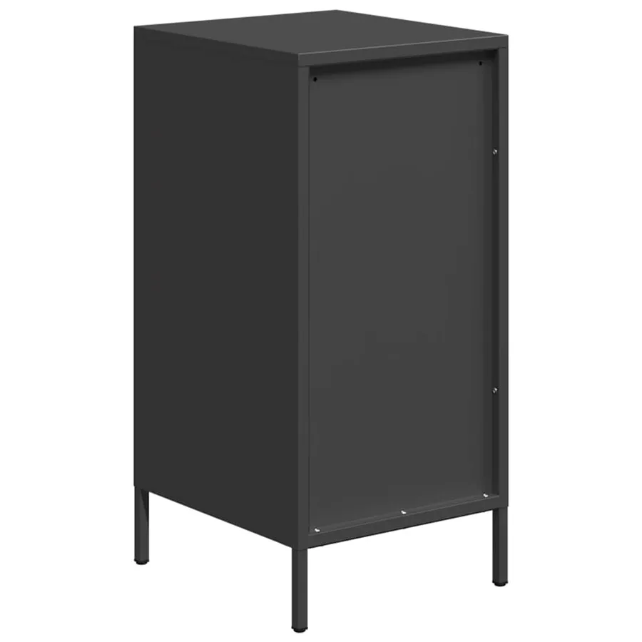 Buffet noir 35x39x73,5 cm acier laminé à froid - 7