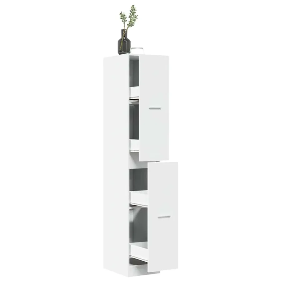 Armoire d'apothicaire blanche 30 x 41 x 174,5 cm Bois d'ingénierie