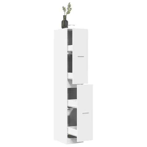 Armoire d'apothicaire blanche 30 x 41 x 174,5 cm Bois d'ingénierie