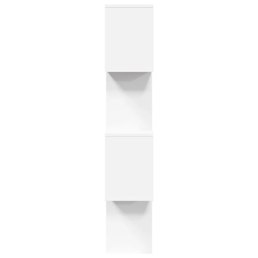 Bibliothèque séparateur de pièce à 4 niveaux Blanc 70 x 24 x 129 cm Bois d'ingénierie - 7