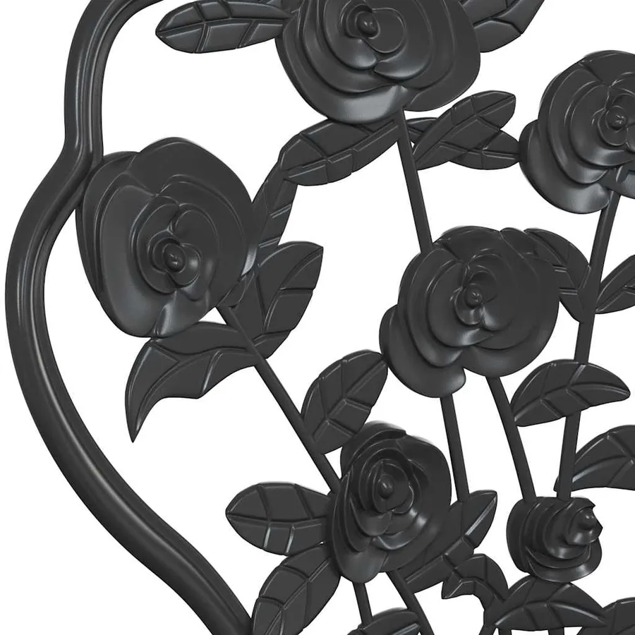 Chaises de bistro lot de 2 Aluminium coulé Noir - 6