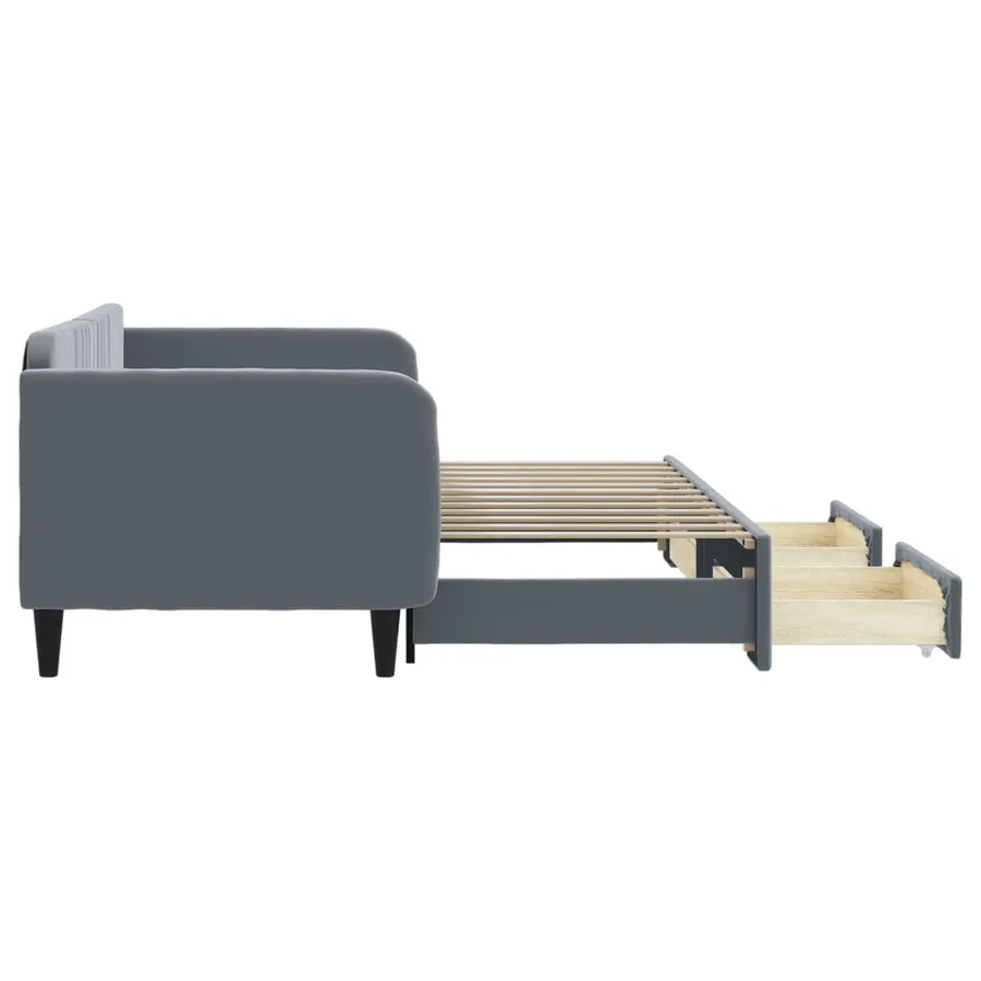 Lit de jour avec gigogne et tiroirs sans matelas 90x200 cm - 4