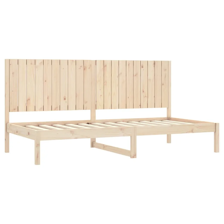 Lit de jour sans matelas 90x200 cm bois de pin massif - 4