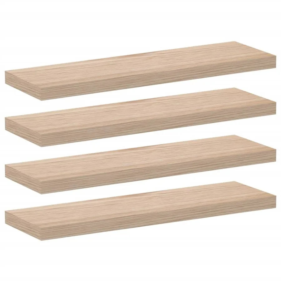 Étagères flottantes 4 pcs 80x23,5x4 cm bois d'ingénierie - 2