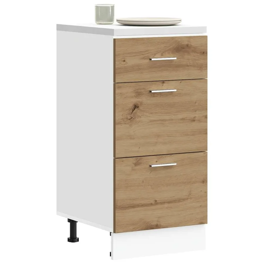 Meuble bas "Lyon" Chêne artisanal 40 x 46 x 81,5 cm Bois d'ingénierie