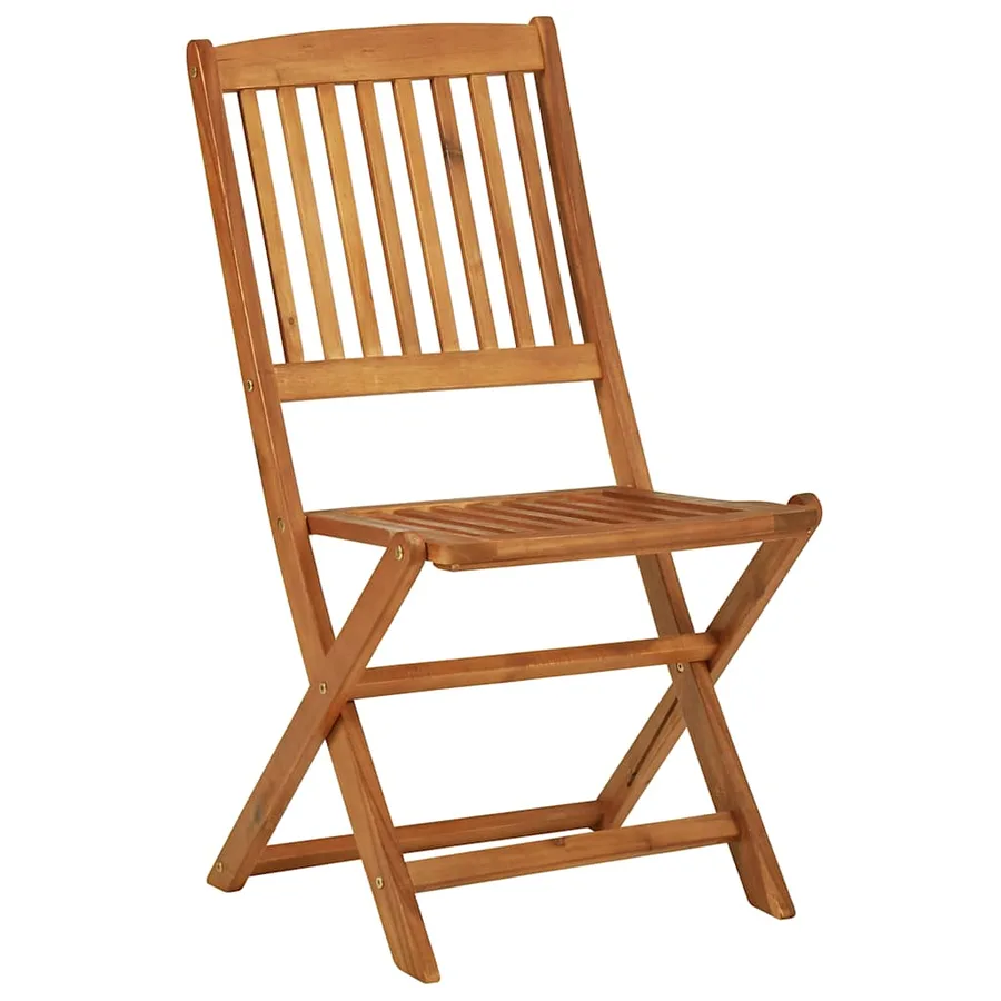 Ensemble à manger de jardin pliable 3 pcs Bois d'acacia solide - 9