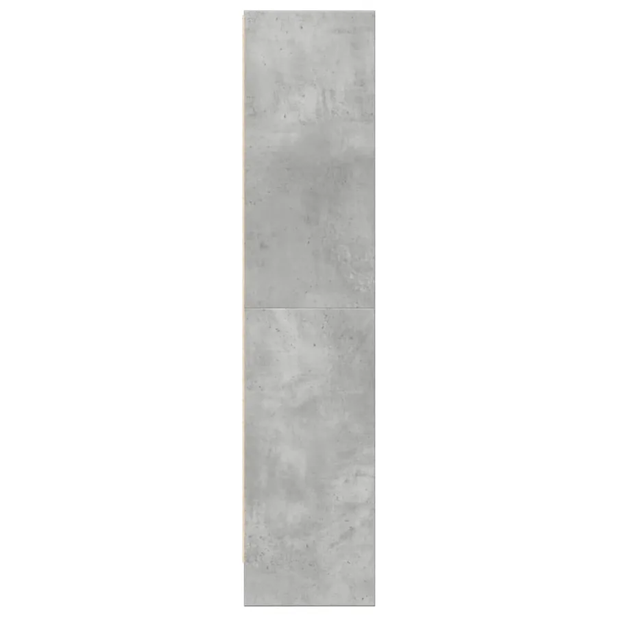 Bibliothèque gris béton 60x24x109 cm bois d'ingénierie - 6