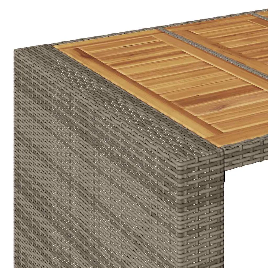 Ensemble de bar de jardin 5 pcs sans coussins gris poly rotin - 7