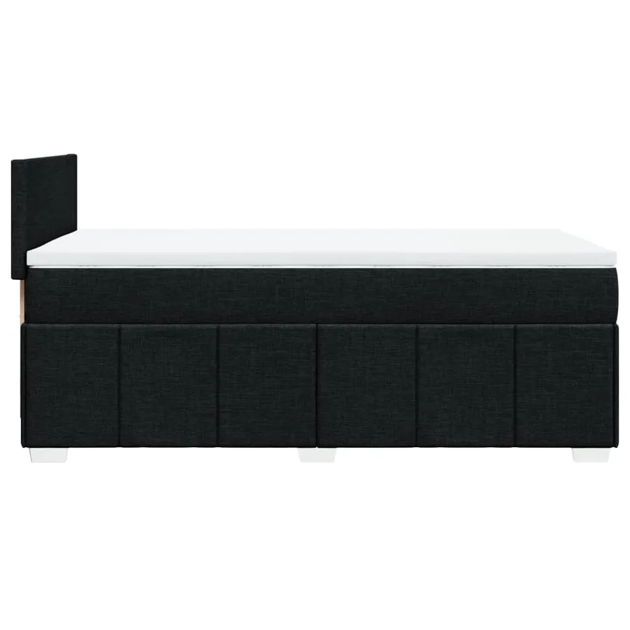 Sommier à lattes de lit et matelas Noir 80x200 cm Tissu - 5