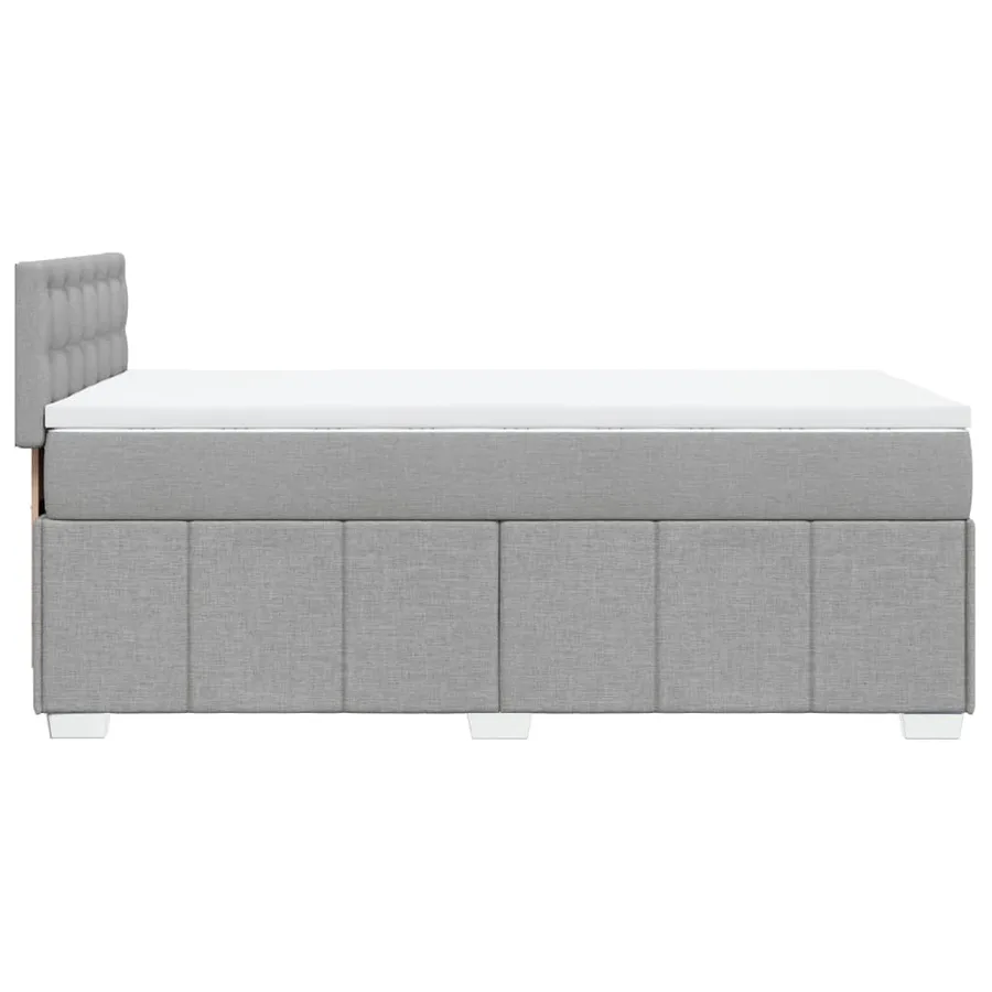 Sommier à lattes de lit avec matelas Gris clair 90x200 cm Tissu - 7