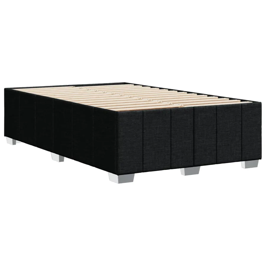 Cadre de lit sans matelas noir 120x190 cm tissu - 6