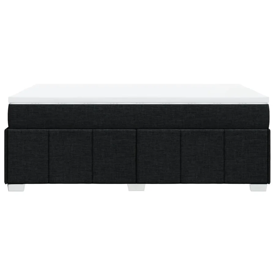 Sommier à lattes de lit avec matelas noir 120x190 cm tissu - 8